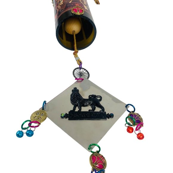 Wine Bottle Wind Chime Jeweled Freakshow Handmade Garden Yard Cabernet Gift - Picture 7 of 14